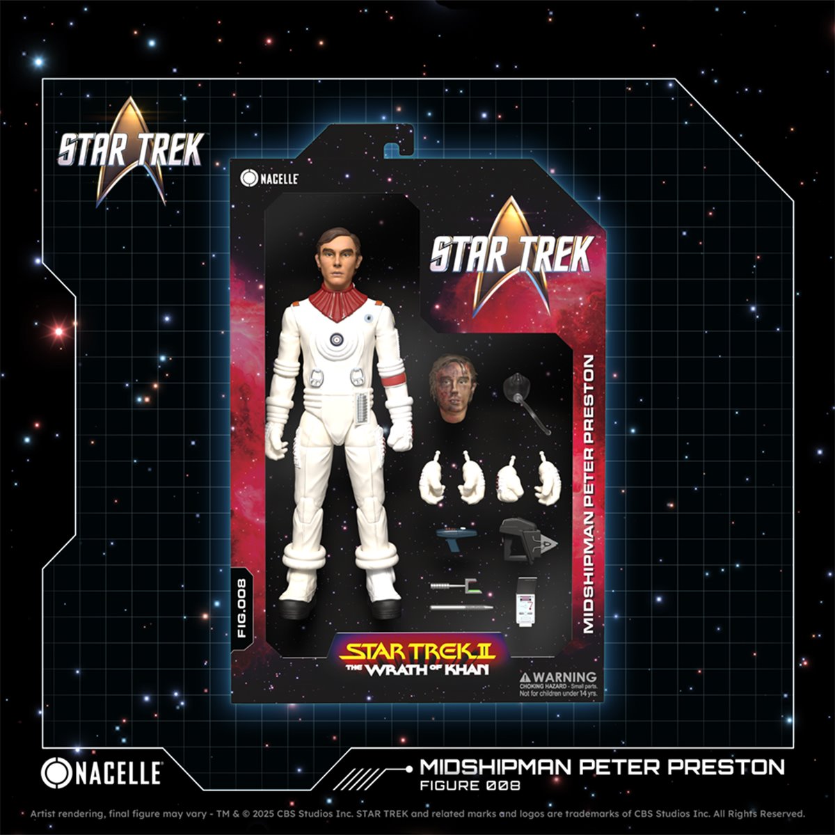 Image of Peter Preston 7" Star Trek II: The Wrath of Khan Nacelle Premium Action Figure Collectible