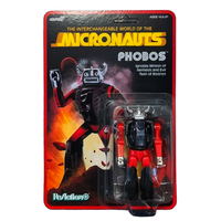 Phobos Micronauts Super7 ReAction+ Action Figure 12 Points of Articulation, black and red figure