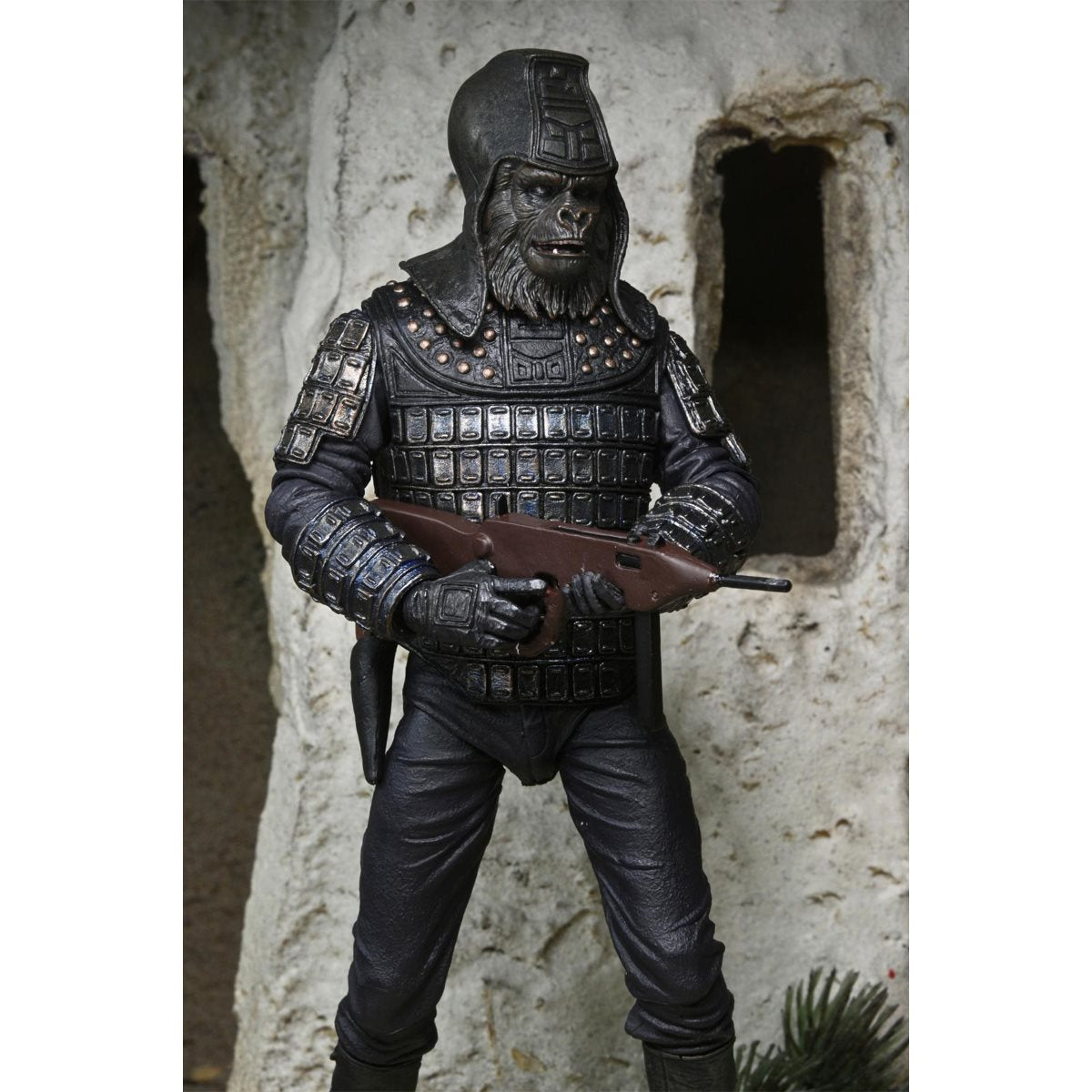 General Ursus Planet of the Apes Legacy Series 7-Inch Scale Action Figure by Neca in detailed armor holding a rifle