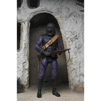 Gorilla Soldier Planet of the Apes Legacy Series 7-Inch Scale Action Figure by Neca holding weapon in detailed pose