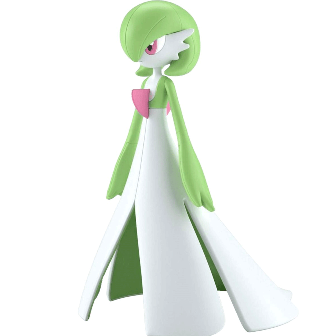 Bandai Hobby Gardevoir Pokémon model kit by Blokees showing detailed psychokinetic figure in white and green colors