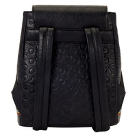 Black Loungefly mini-backpack embossed with Pokémon symbols, featuring Articuno Moltres Zapdos Pokémon Legendary Birds Loungefly Mini-Backpack
