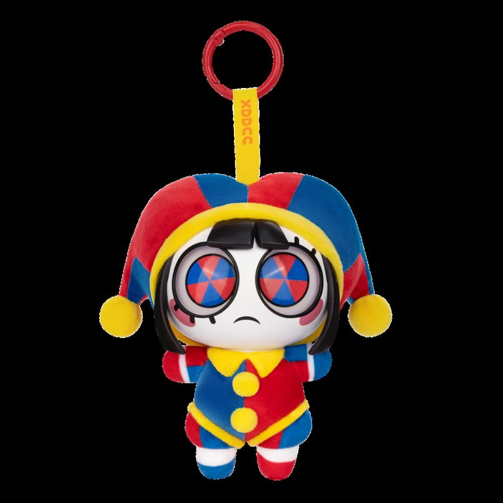 Iconic Pomni 4.7 inch premium plush keychain figure from The Digital Circus by Glitch Productions