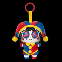 Iconic Pomni 4.7 inch premium plush keychain figure from The Digital Circus by Glitch Productions