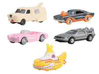 Hot Wheels "Pop Culture" Mystery Box 5 Premium Cars by Mattel featuring iconic pop culture vehicle designs in collectible form