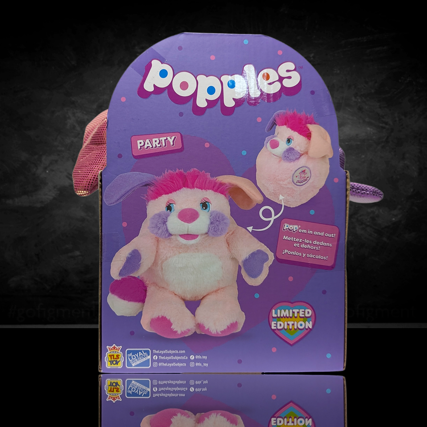 Popples Party Limited Edition Plush - 11-Inch Collectible new 2025 by Go Figment with soft pink and purple fur details