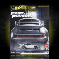 Mattel Hot Wheels Fast and Furious Porsche 911 Carrera RS 3.8 diecast car in original packaging rear view