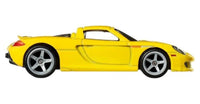 Hot Wheels Premium Car Culture 1:64 yellow Porsche Carrera GT die-cast collectible by Mattel side view