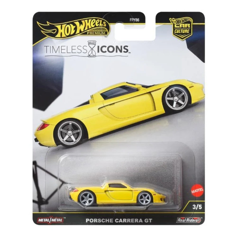 Hot Wheels Premium Car Culture Timeless Icons Porsche Carrera GT 1:64 die-cast by Mattel in blister pack