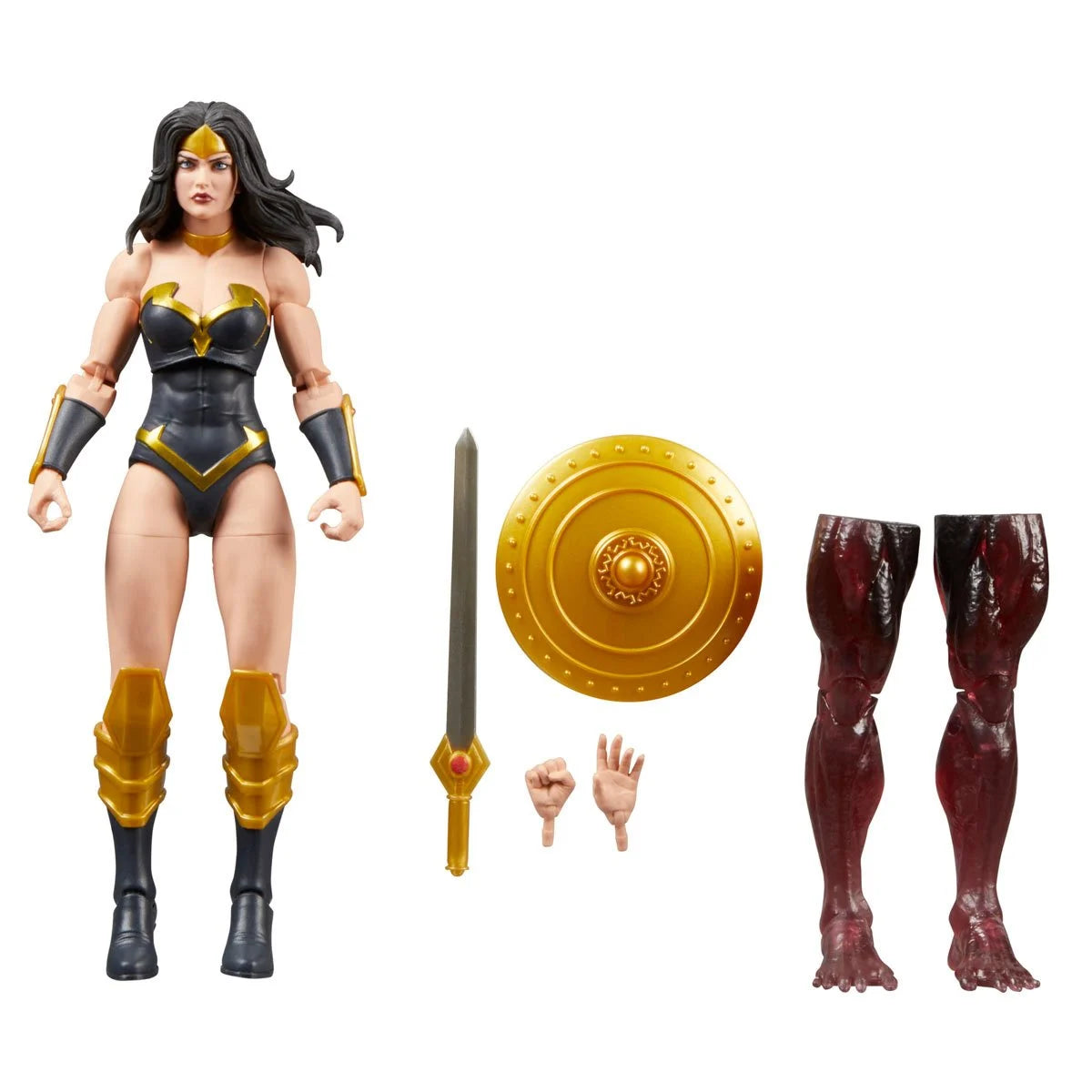 Marvel Legends Series Squadron Supreme Power Princess 6-Inch Action Figure by Hasbro, new in box with weapons and alternate legs
