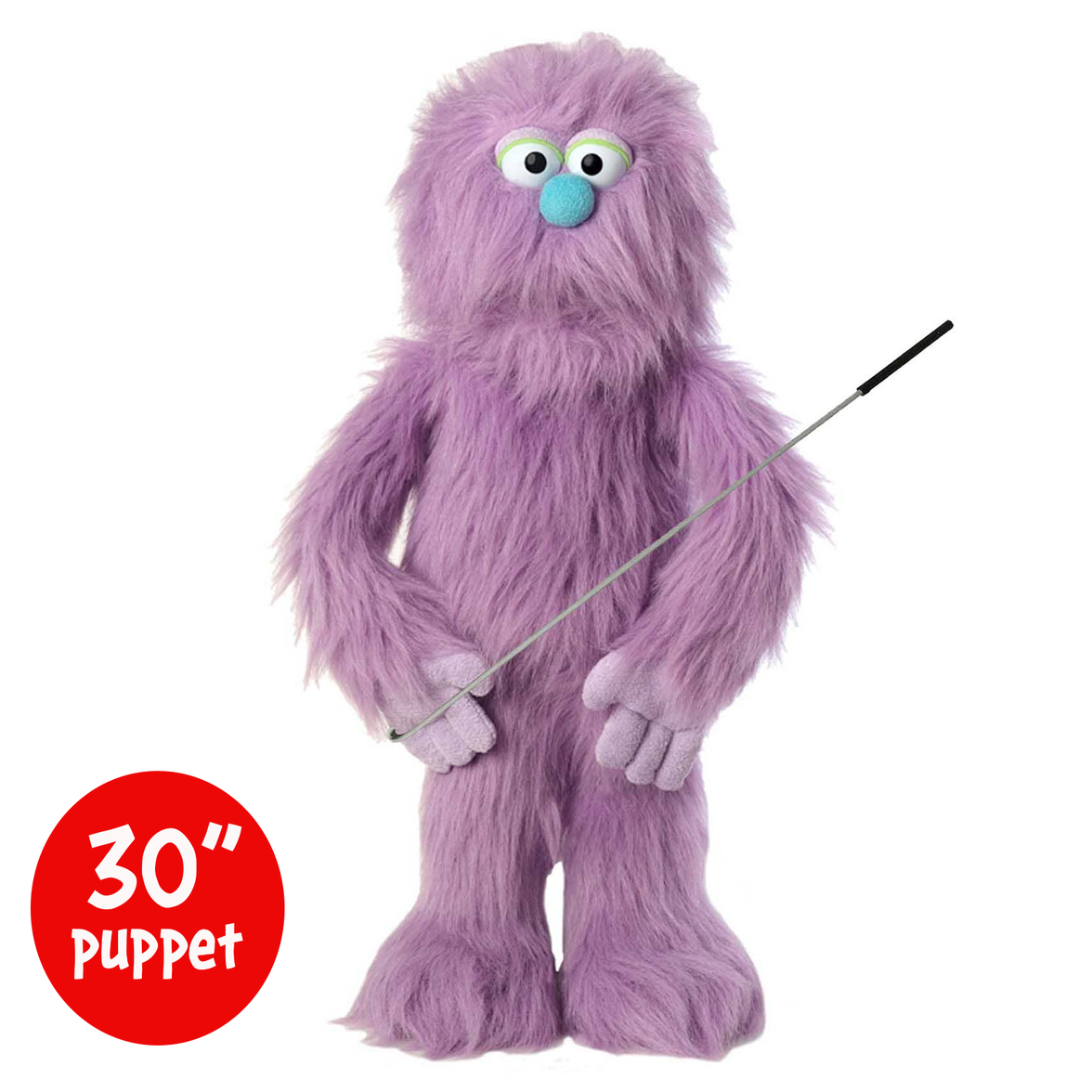 Silly Puppets Gumboil Purple Monster Puppet - 30" Furry Puppet with Movable Mouth, Arm Rod by Silly Puppets new condition