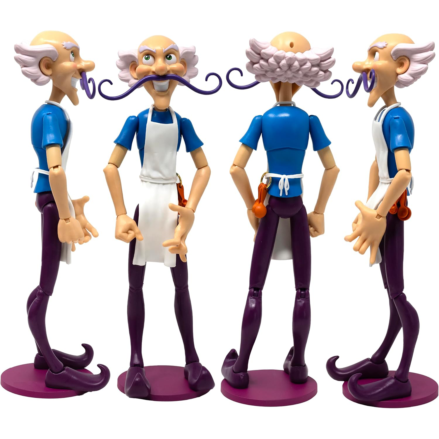 Boss Fight Studio Llc Purple Pie Man action figure with detailed mustache, chef outfit, and sculpted hair from Strawberry Shortcake series