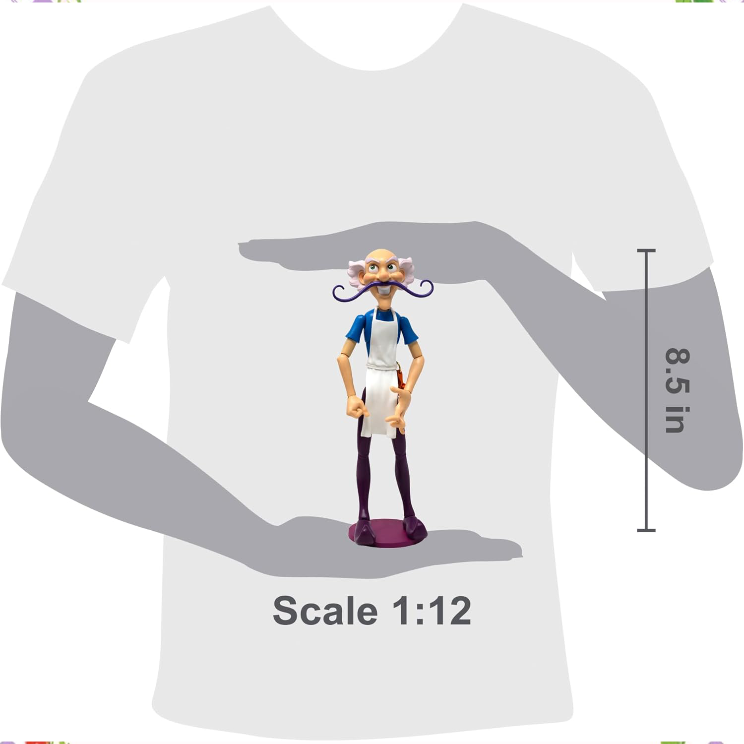 Boss Fight Studio Llc Purple Pie Man deluxe villain figure with mustache and apron from Strawberry Shortcake series scaled 1:12