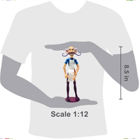 Boss Fight Studio Llc Purple Pie Man deluxe villain figure with mustache and apron from Strawberry Shortcake series scaled 1:12