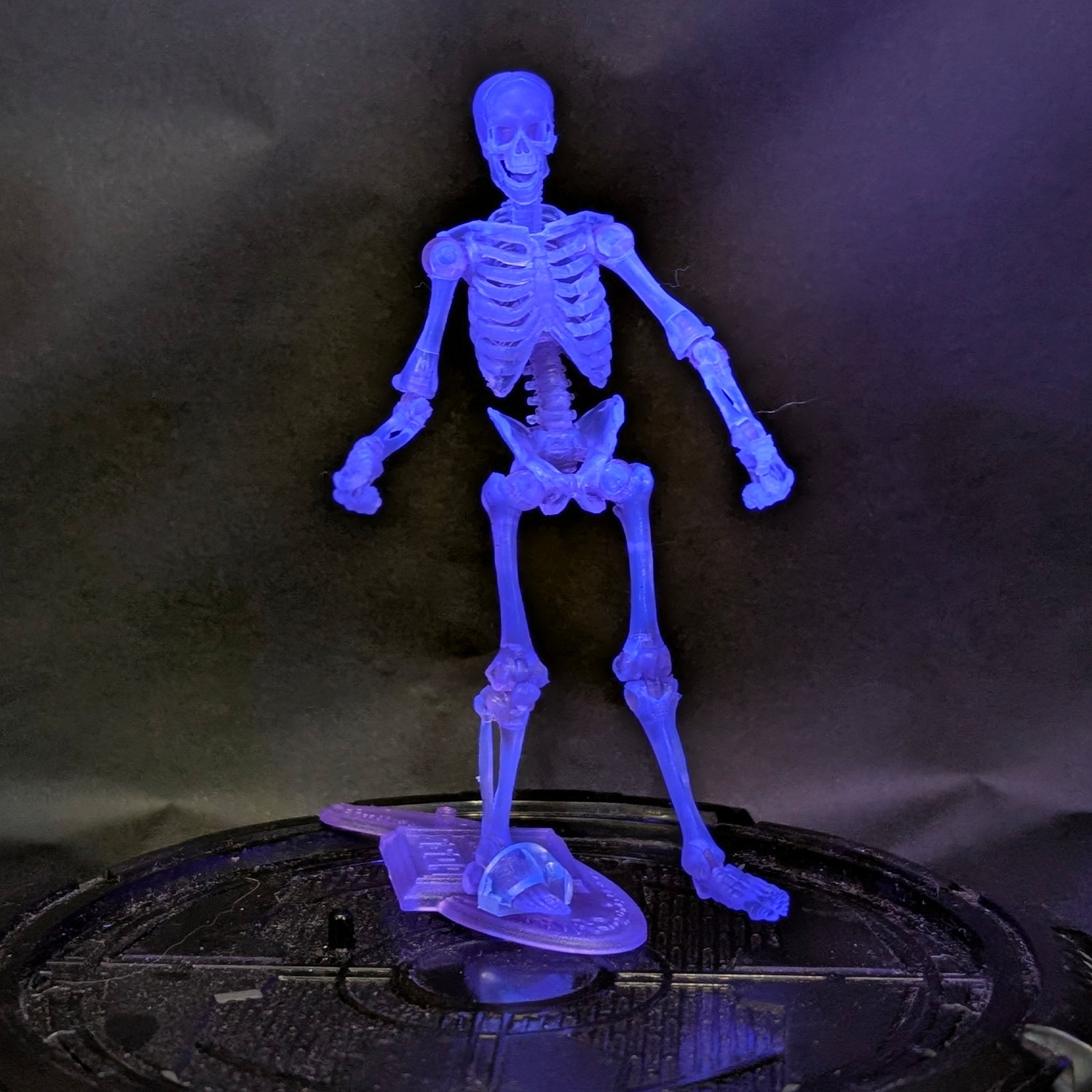 Vitruvian H.A.C.K.S. Purple Translucent Skeleton Blank 1:18 Scale Premium Action Figure - Blacklight Activated by Boss Fight Studio Llc