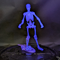 Vitruvian H.A.C.K.S. Purple Translucent Skeleton Blank 1:18 Scale Premium Action Figure - Blacklight Activated by Boss Fight Studio Llc