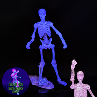 Vitruvian H.A.C.K.S. Purple Translucent Skeleton Blank 1:18 Scale Premium Action Figure - Blacklight Activated by Boss Fight Studio Llc
