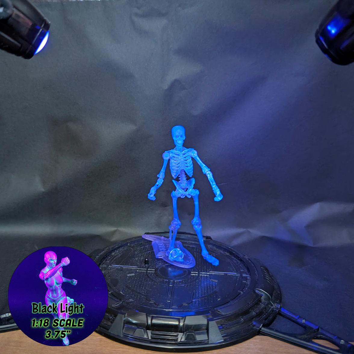 Vitruvian H.A.C.K.S. Purple Translucent Skeleton Blank 1:18 Scale Premium Action Figure - Blacklight Activated by Boss Fight Studio Llc