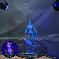 Vitruvian H.A.C.K.S. Purple Translucent Skeleton Blank 1:18 Scale Premium Action Figure - Blacklight Activated by Boss Fight Studio Llc