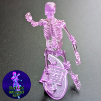 Vitruvian H.A.C.K.S. Purple Translucent Skeleton Blank 1:18 Scale Premium Action Figure - Blacklight Activated by Boss Fight Studio Llc