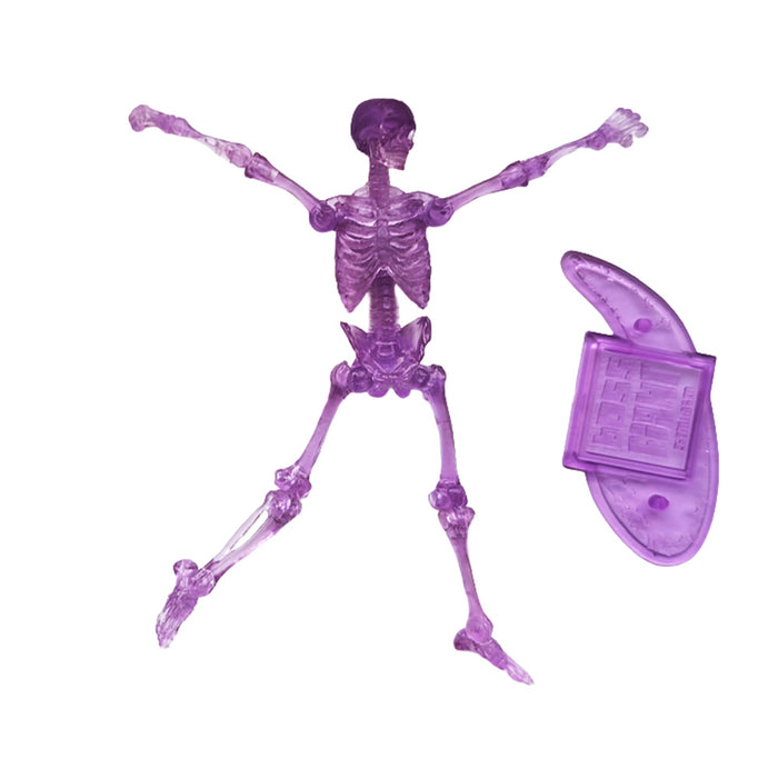 Vitruvian H.A.C.K.S. Purple Translucent Skeleton Blank 1:18 Scale Premium Action Figure - Blacklight Activated