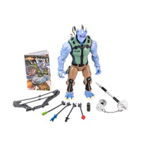 Quillroy 1:12 Scale 5" Human Porcupine Hybrid Action Figure by Alter Nation with weapons, accessories, and character booklet display