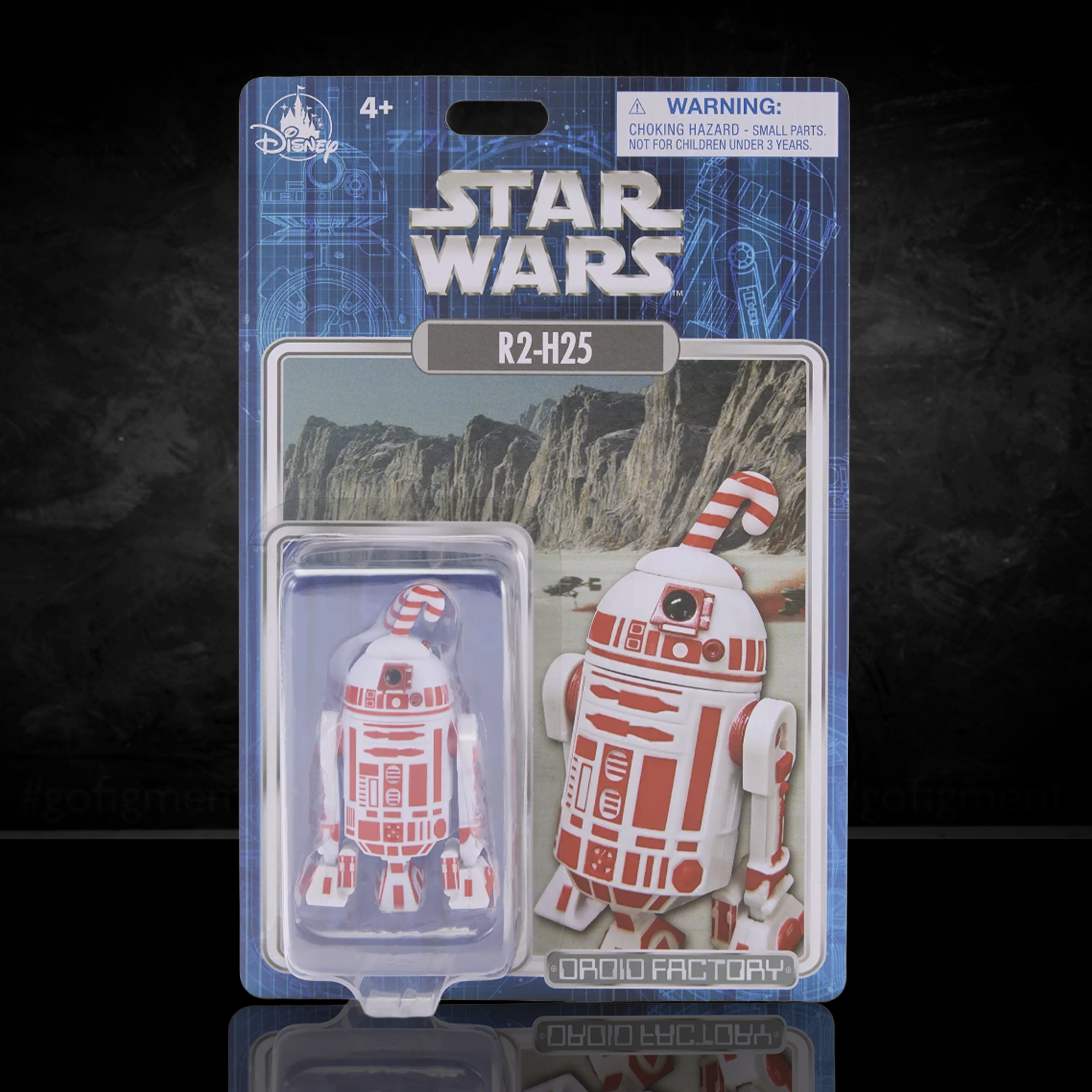 R2-H25 Star Wars Droid Factory 1/18 Scale Action Figure by Hasbro new in box with holiday-themed design