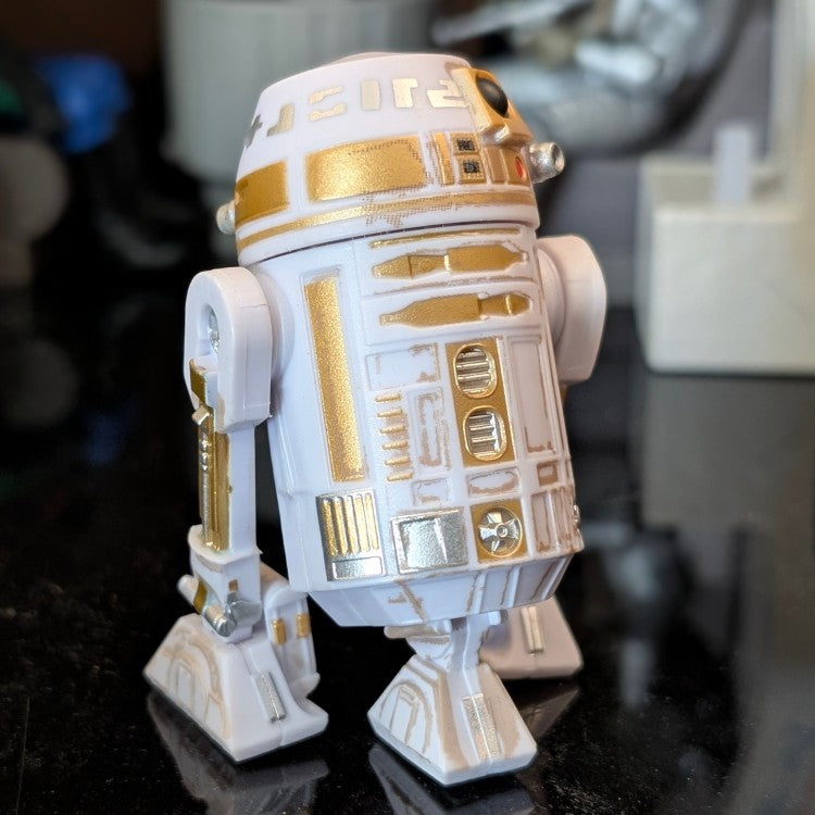 Kenner R6-D3 Star Wars Droid Factory loose 1/18 scale action figure with gold and white detailing