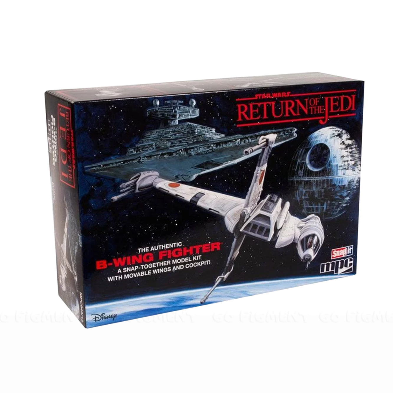 Return of the Jedi B-Wing Fighter MPC Star Wars 1/144 Scale Model Kit by Atlantis Models in original box art design