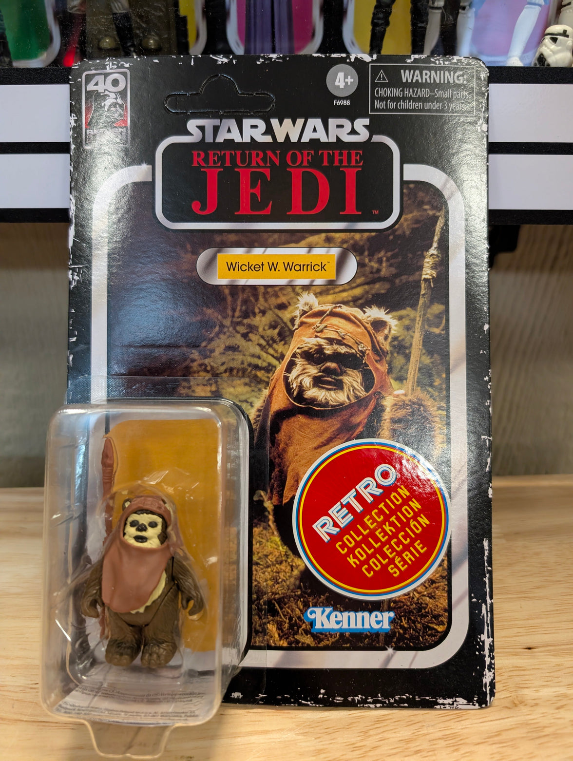 Star Wars Retro Collection ROTJ Figure 6 Pack - Complete Set - Not Mint READ featuring Kenner Wicket W. Warrick figure with worn packaging