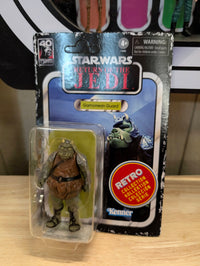 Star Wars Retro Collection ROTJ Figure 6 Pack - Complete Set - Not Mint READ featuring Kenner Gamorrean Guard action figure in damaged packaging