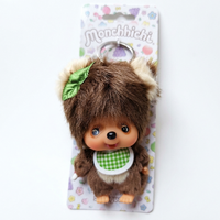 4" Monchhichi Keychain - TamuTamu Raccoon Dog Mascot - Authentic Plush Mascot, NWT by Sekiguchi plush figure