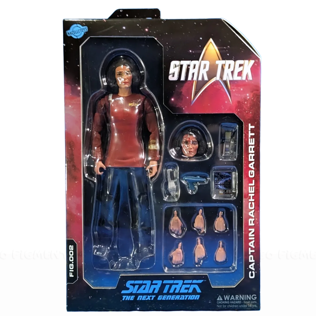 Captain Garrett Star Trek The Next Generation 1/12 Scale Action Figure Nacelle in original packaging with accessories