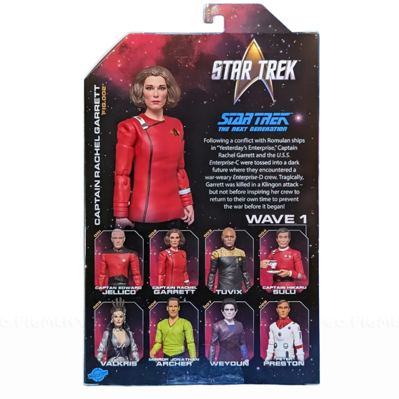 Captain Garrett Star Trek The Next Generation 1/12 Scale Action Figure Nacelle packaged in retail box