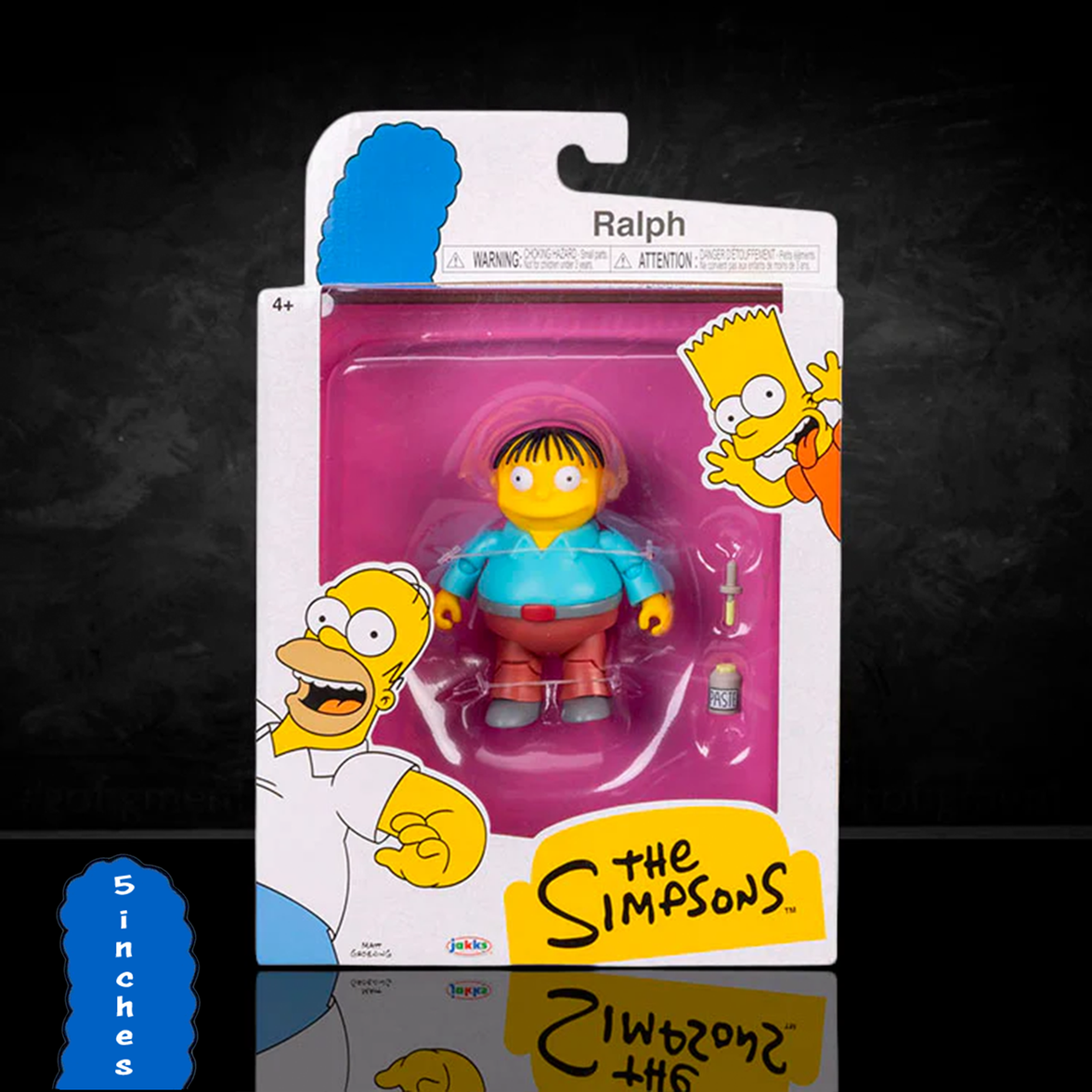 Ralph Wiggum with Paste Jar Action Figure The Simpsons 5in Scale by Jakks Pacific, new in box collectible toy