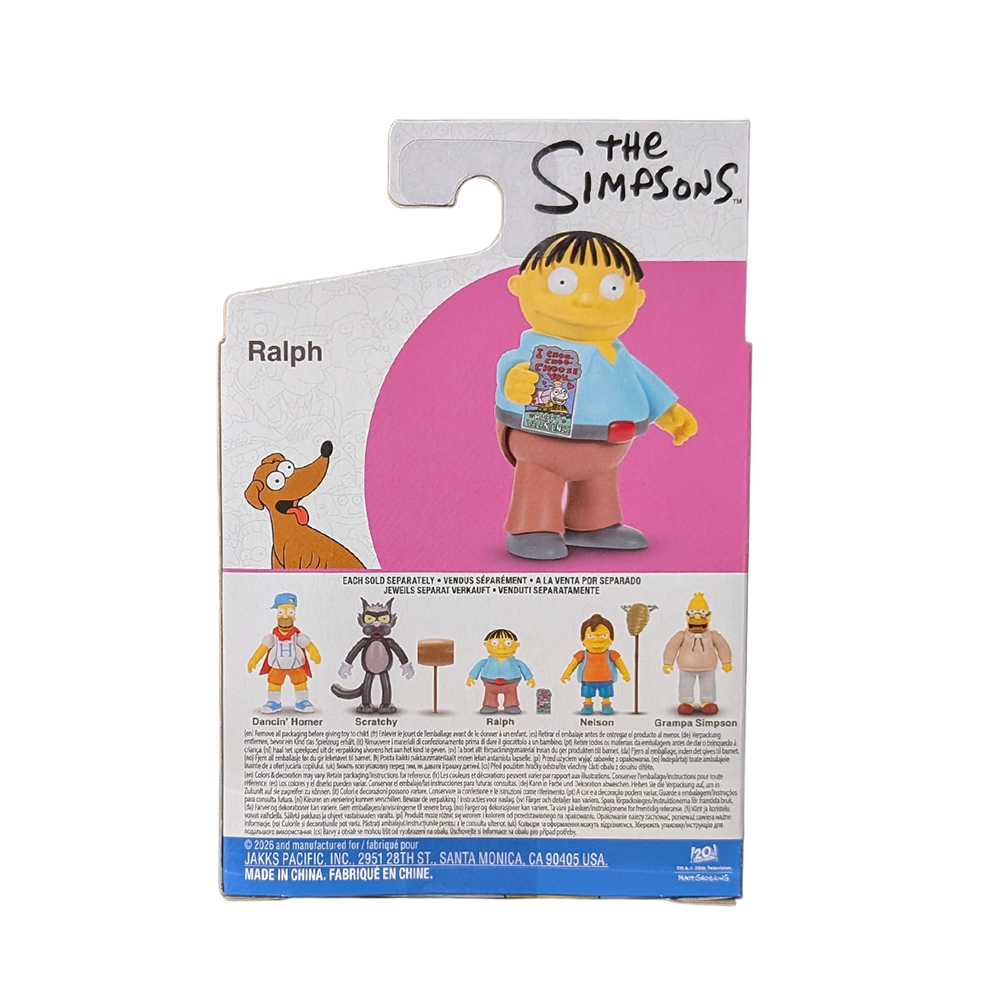 Ralph Wiggum The Simpsons Action Figure 2 1/2" Scale by Jakks Pacific in retail packaging