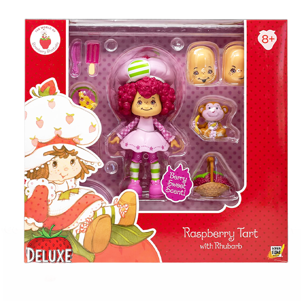 Raspberry Tart Strawberry Shortcake DELUXE Highly Articulated Action Figure 1:12 by Boss Fight Studio Llc in box with accessories