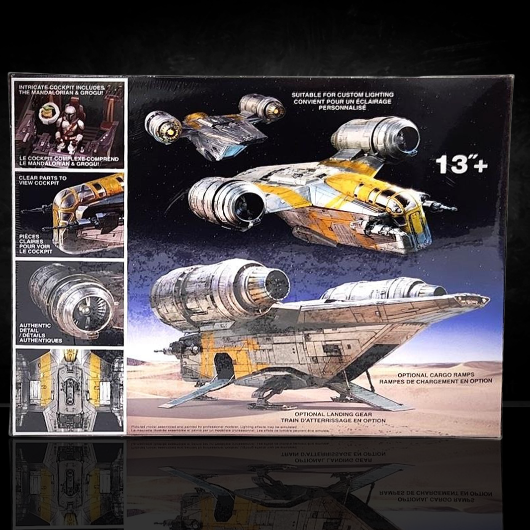 The Mandalorian & Grogu Razor Crest 1/72 Scale Model Kit Star Wars AMT by Monster Scenes new in box display box art