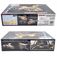The Mandalorian & Grogu Razor Crest 1/72 Scale Model Kit Star Wars AMT new in box by Monster Scenes showcasing box art and model images