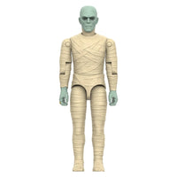Universal Monsters The Mummy 3 3/4-inch ReAction+ Figure by Super7 with beige bandaged body and green skin tone