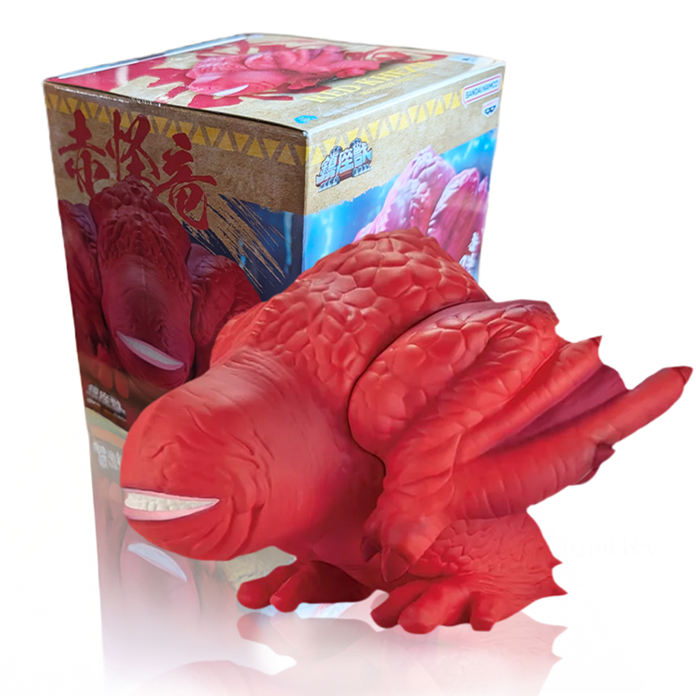 Red Khezu Monster Hunter Enshrined Monsters Banpresto Statue collectible with detailed red sculpting by Banpresto