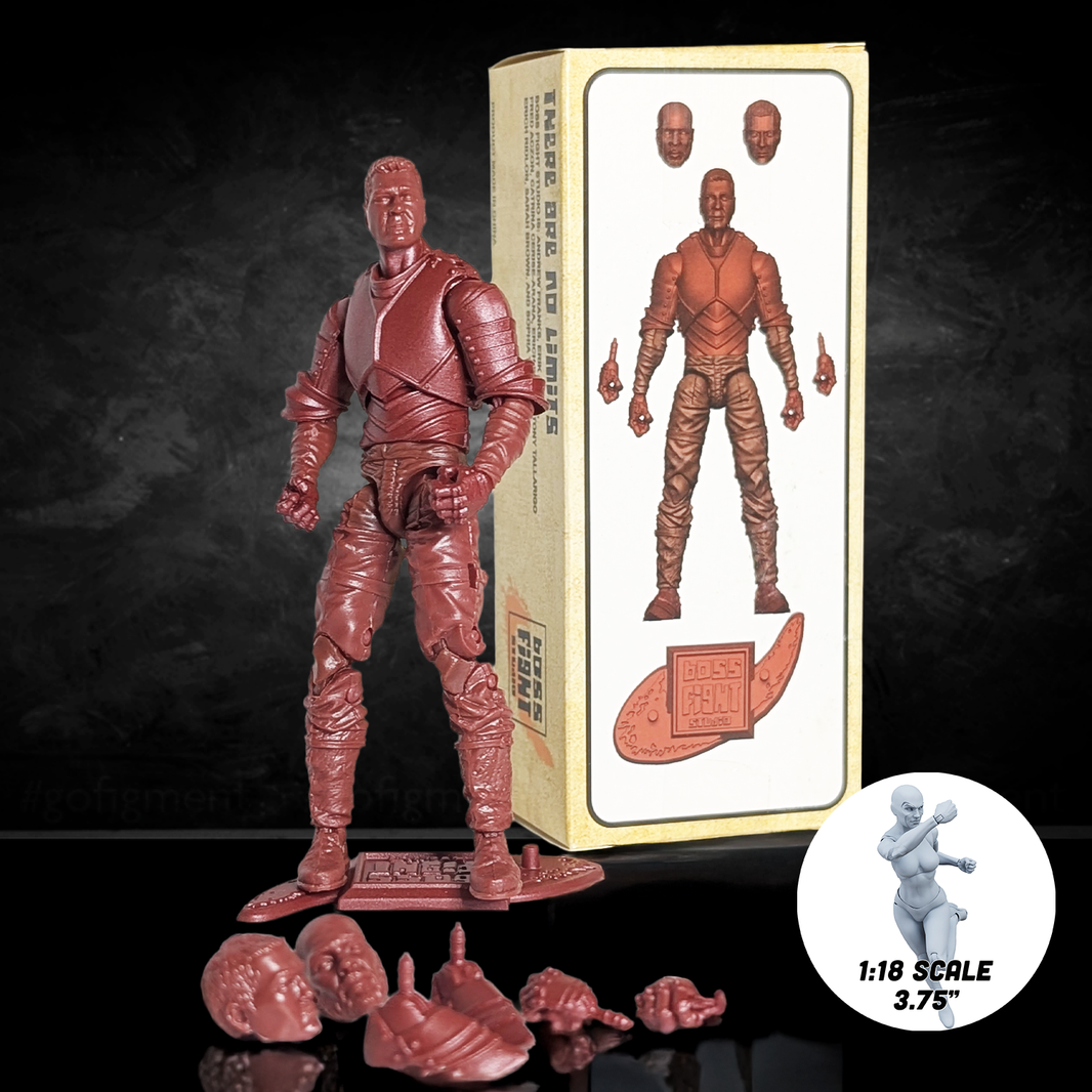 Vitruvian H.A.C.K.S. Fantasy Character Blanks Red Male Knight 1:18 Scale Action Figure by Boss Fight Studio Llc new in box collectible