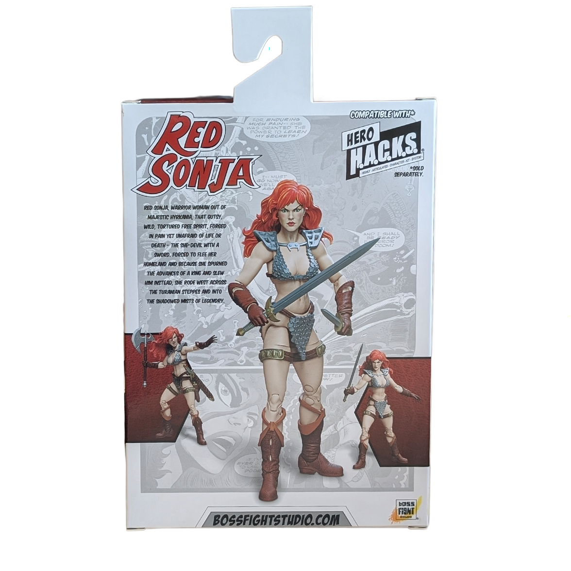 Red Sonja Hero H.A.C.K.S. 1:18 Scale Action Figure - Boss Fight Studio Llc new in box with sword and armor accessories