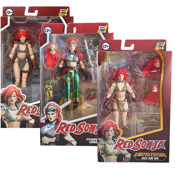 Red Sonja Boss Fight Studio Epic H.A.C.K.S. 1:12 Scale Action Figure Wave 1 Set of 3