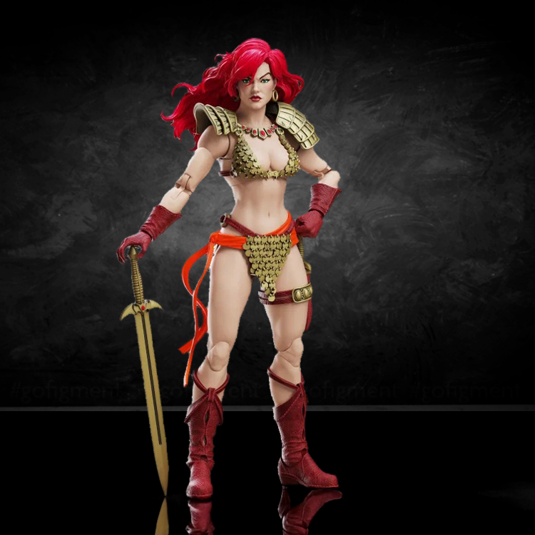 Red Sonja: Gold and Red Limited Edition Epic H.A.C.K.S. 1:12 Scale Action Figure - Boss Fight Studio Llc new in box collectible