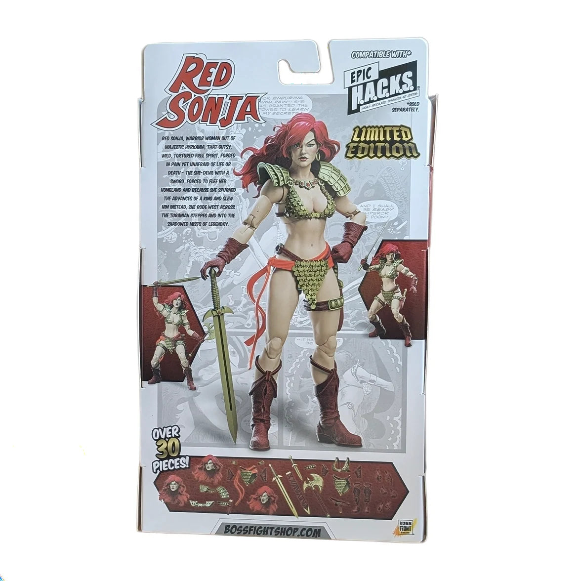 Red Sonja Boss Fight Studio Epic H.A.C.K.S. 1:12 Scale Action Figure Wave 1 Set of 3
