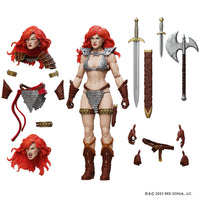 Red Sonja 50th Anniversary Epic H.A.C.K.S. 1:12 Scale Action Figure - Boss Fight Studio with extra heads, armor, and weapons accessory set