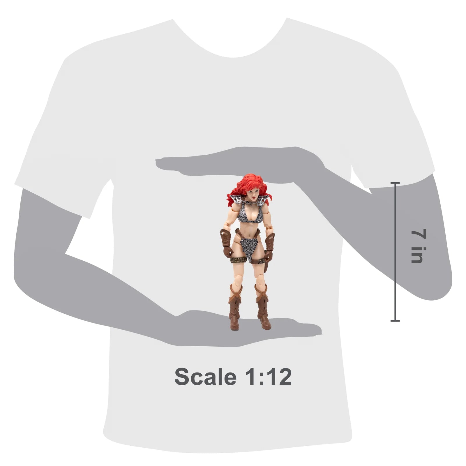 Red Sonja 50th Anniversary Epic H.A.C.K.S. 1:12 Scale Action Figure - Boss Fight Studio Llc new in box collectible figure with red hair