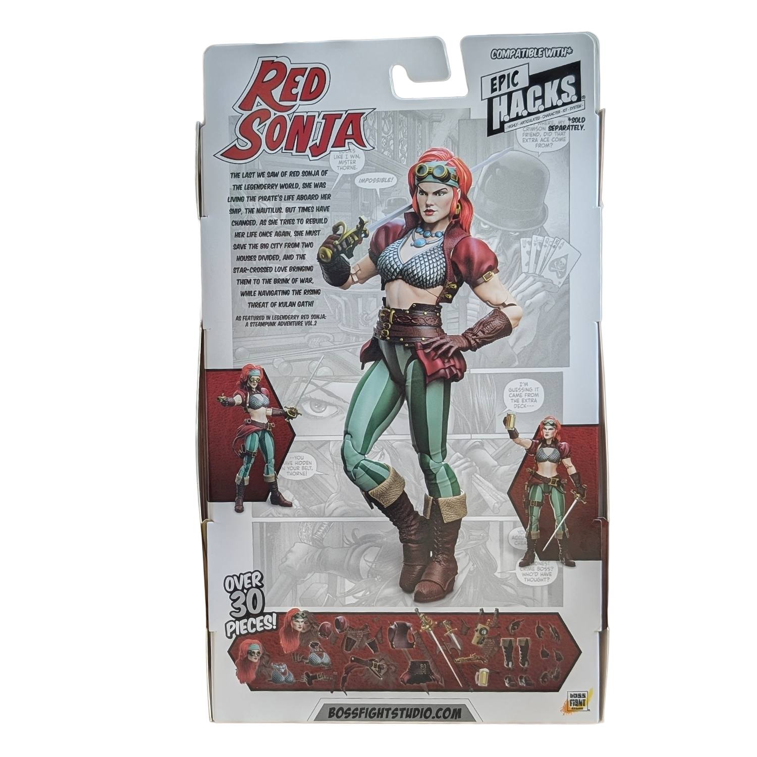 Red Sonja Steampunk Legend Epic H.A.C.K.S. 1:12 Scale Action Figure new in box by Boss Fight Studio Llc with accessories