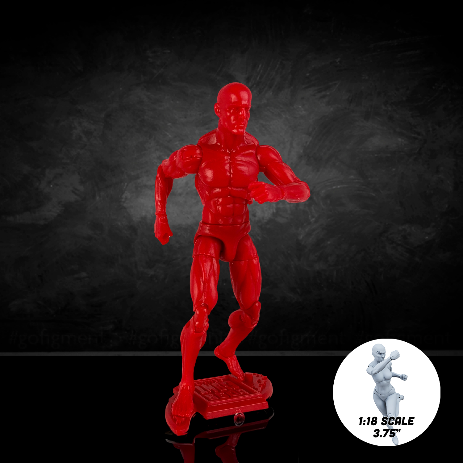 Vitruvian H.A.C.K.S. Superhero Red Blanks Male Action Figure – 1/18 Scale Collectible by Boss Fight Studio Llc new in box